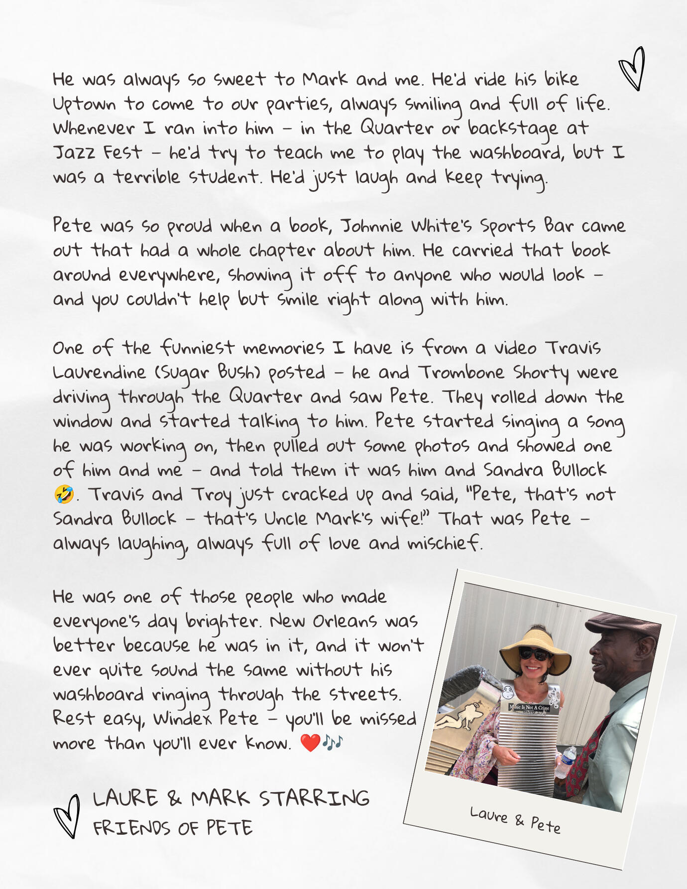 Memories of Pete